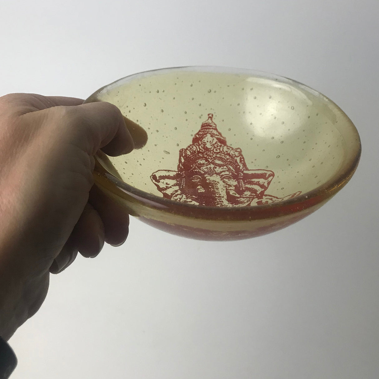 Ganesha Fused Glass 5" Small Bowl