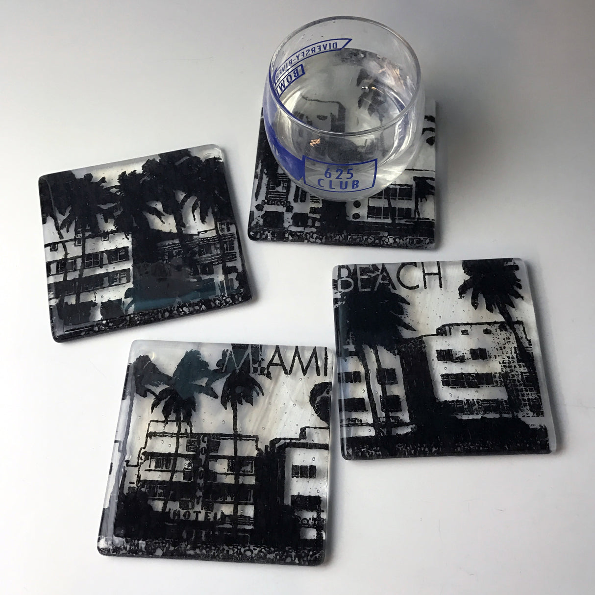 Miami Beach Skyline Coaster 4-Pack MADE TO ORDER