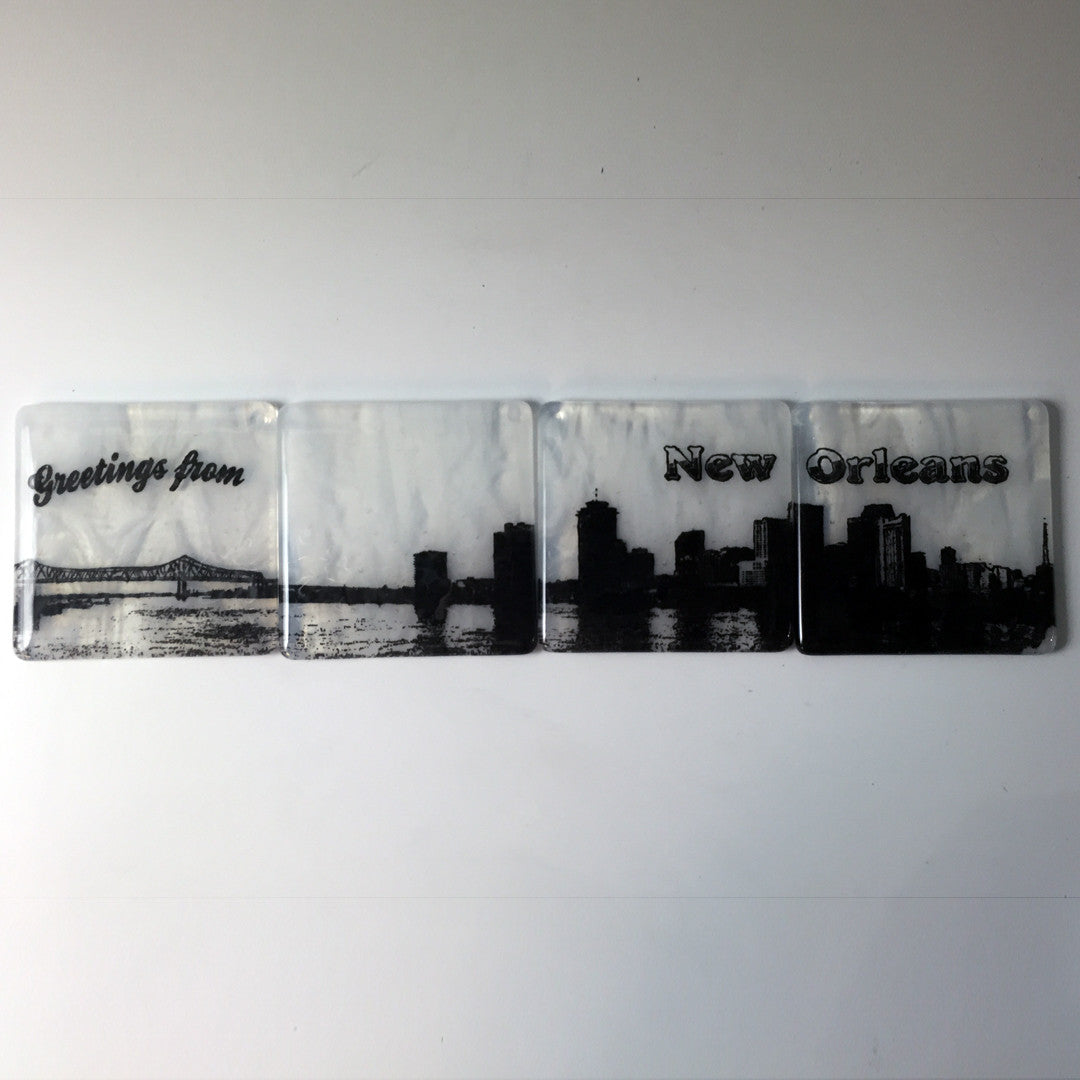 New Orleans Skyline Coaster 4-Pack MADE TO ORDER