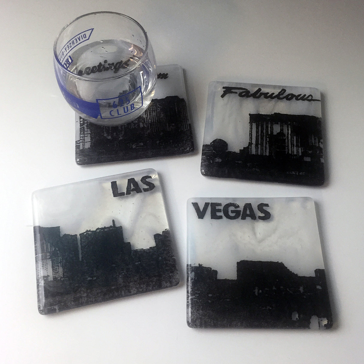 Las Vegas Skyline Coaster 4-Pack MADE TO ORDER
