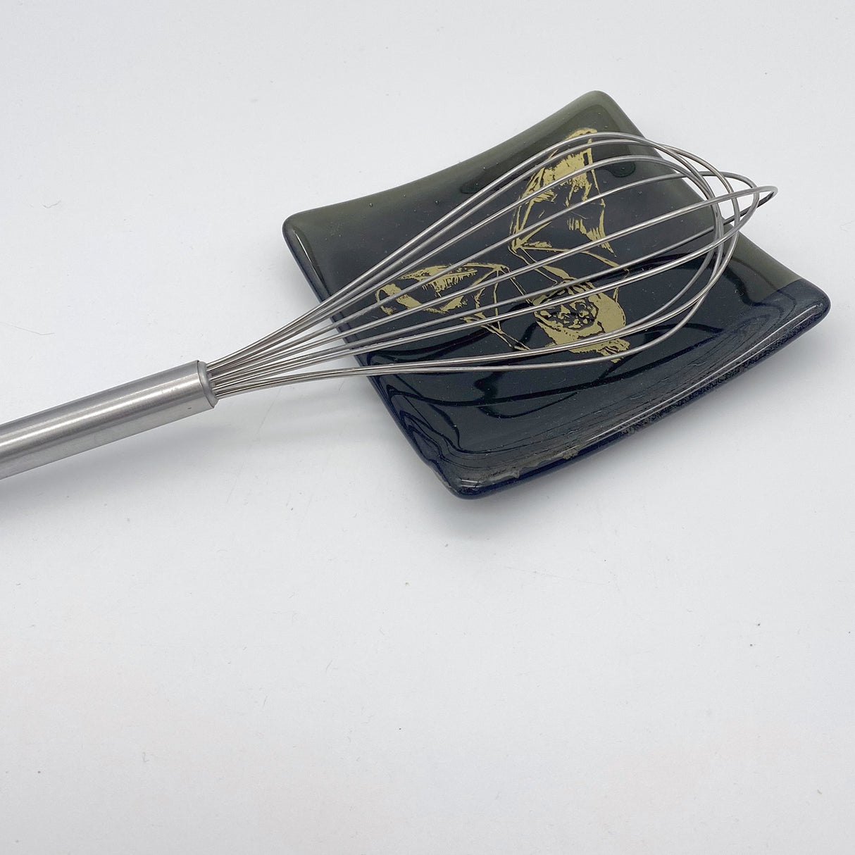 Bat 4.5" Handmade Fused Glass Catch-all Dish