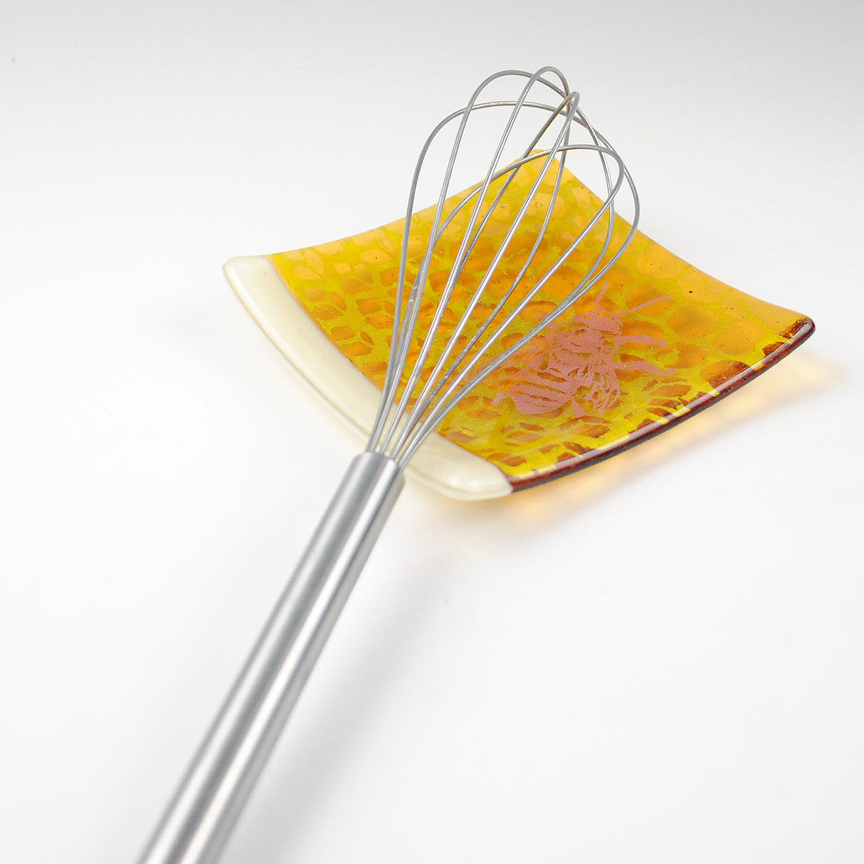 Honeybee 4.5" Handmade Fused Glass Catch-all Dish