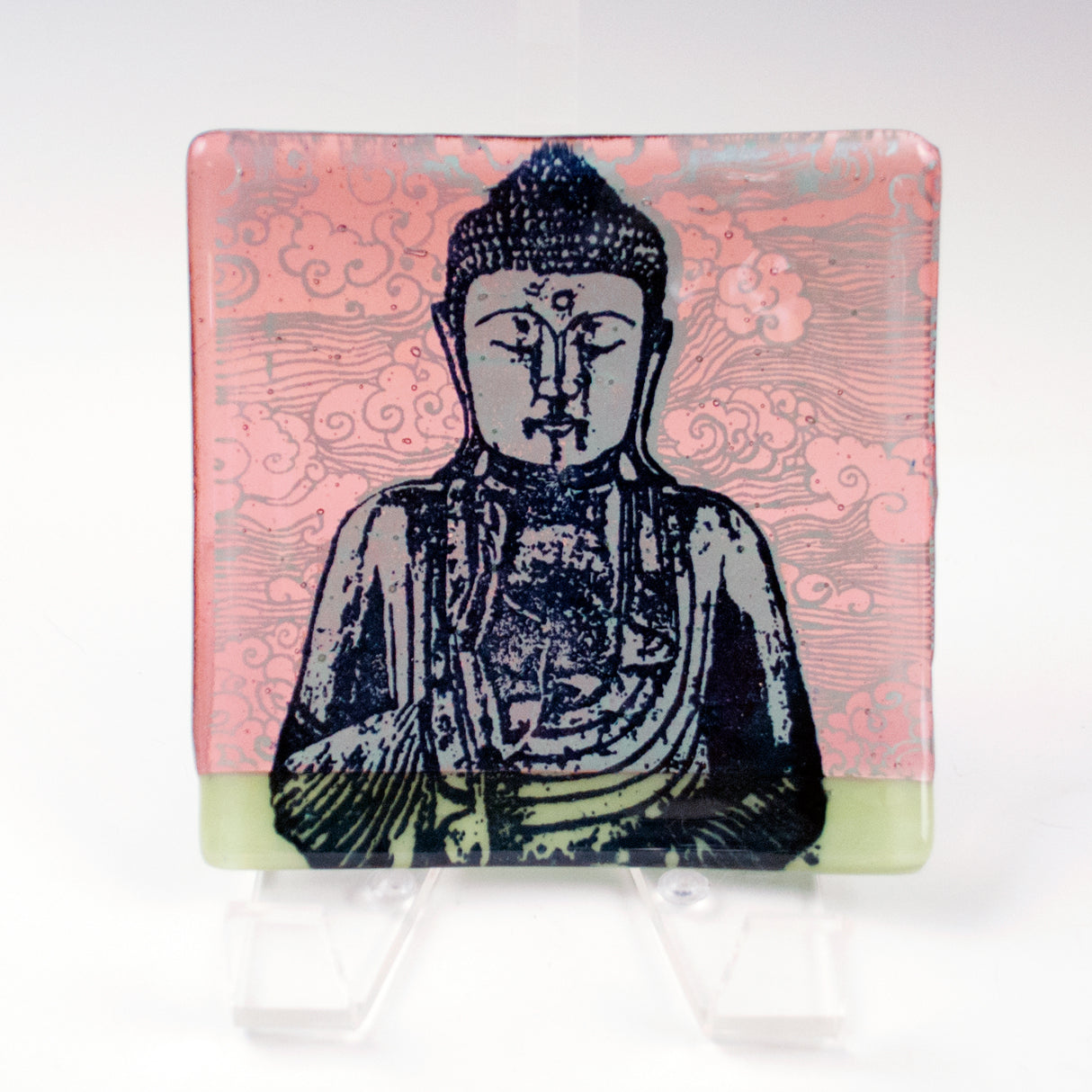 Buddha 4.5" Handmade Fused Glass Catch-all Dish