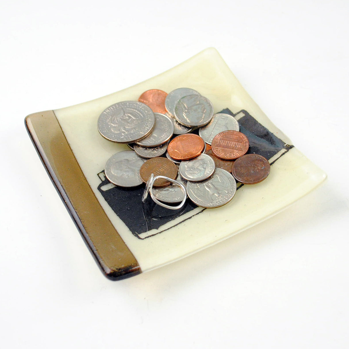 Camera 4.5" Handmade Fused Glass Catch-all Dish