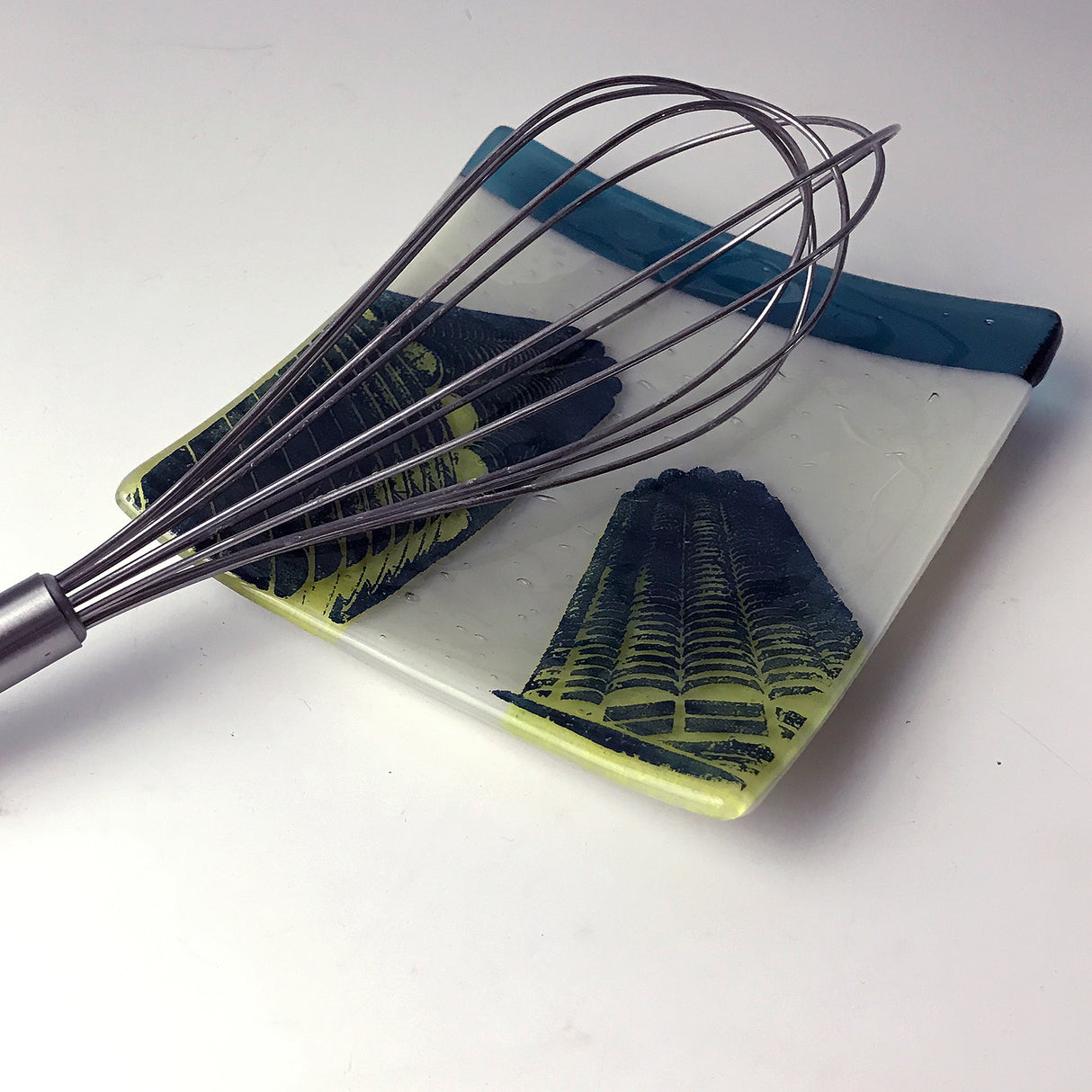 Chicago Marina City 4.5" Handmade Fused Glass Catch-all Dish