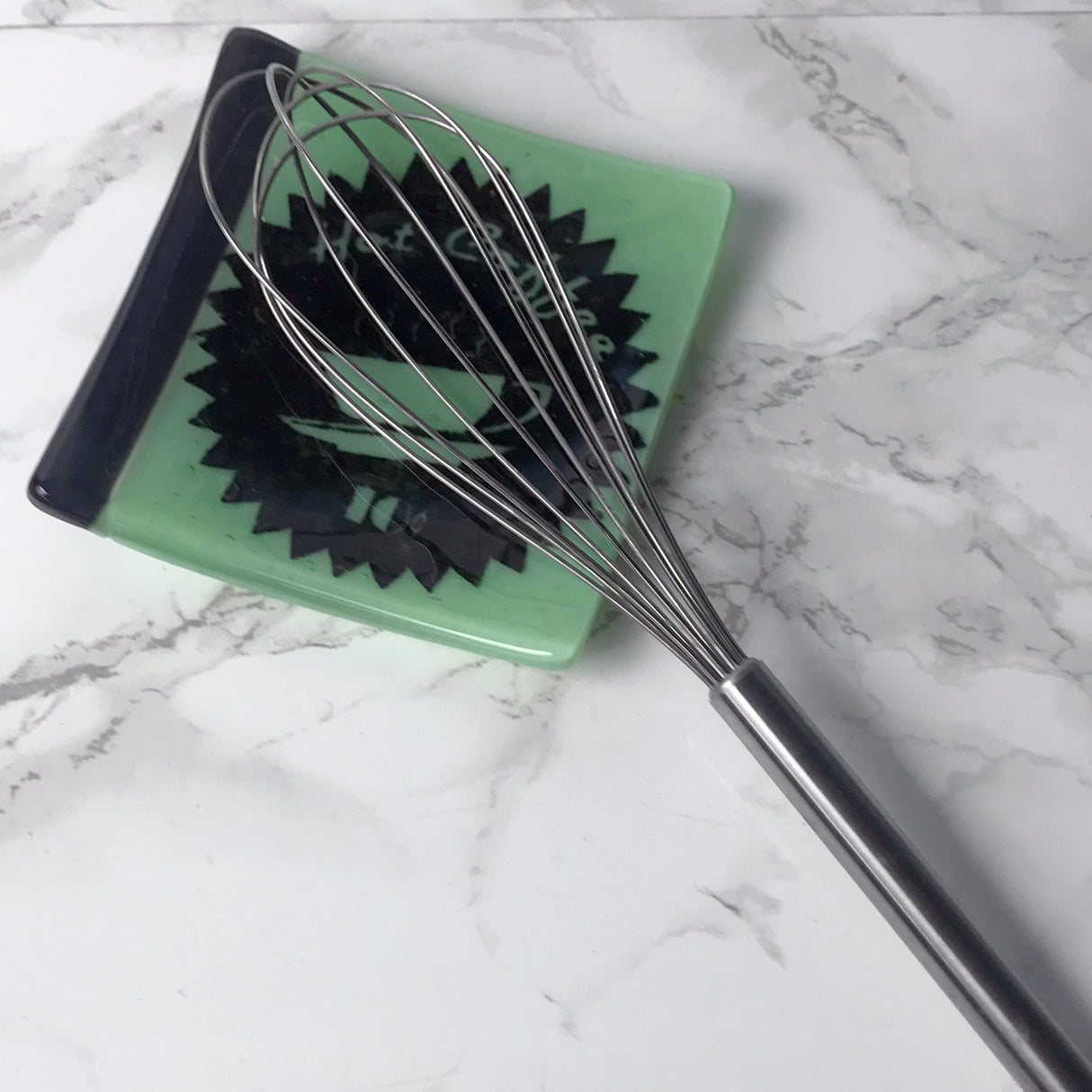 Vintage Coffee Ad  4.5" Handmade Fused Glass Catch-all Dish