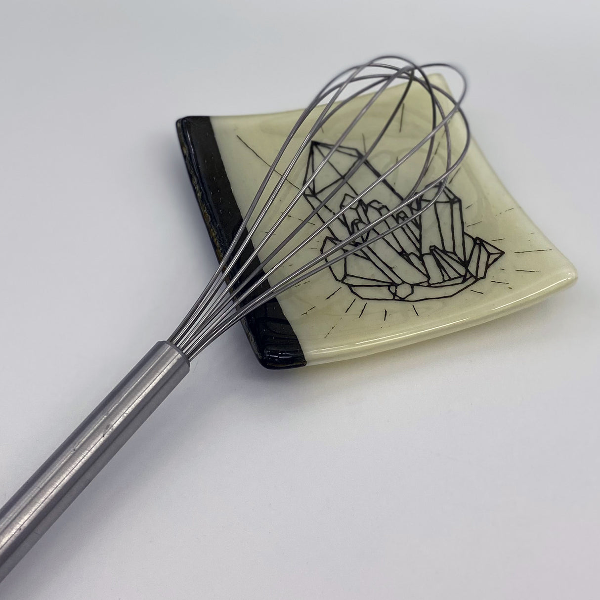 Crystals 4.5" Handmade Fused Glass Catch-all Dish