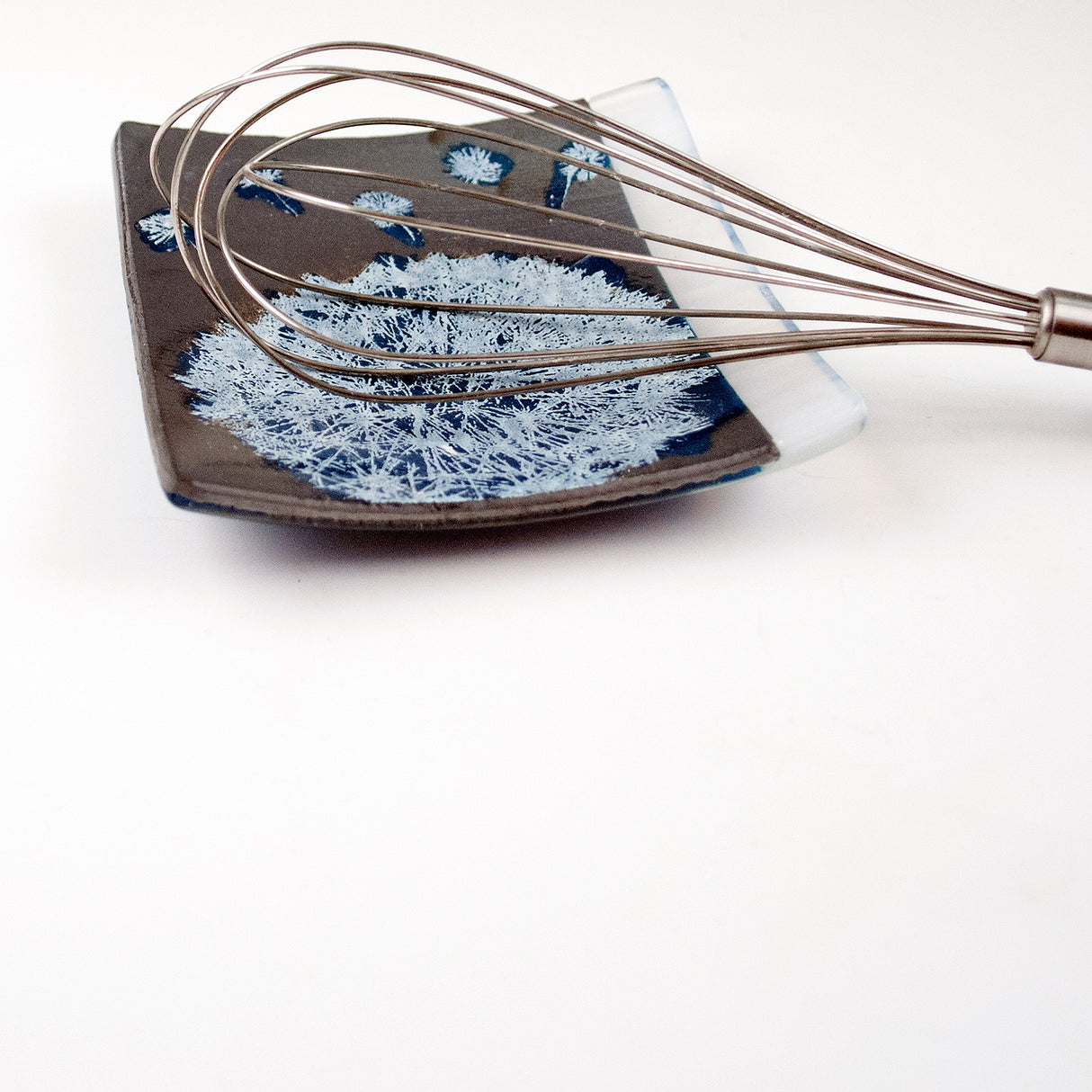 Dandelion 4.5" Handmade Fused Glass Catch-all Dish