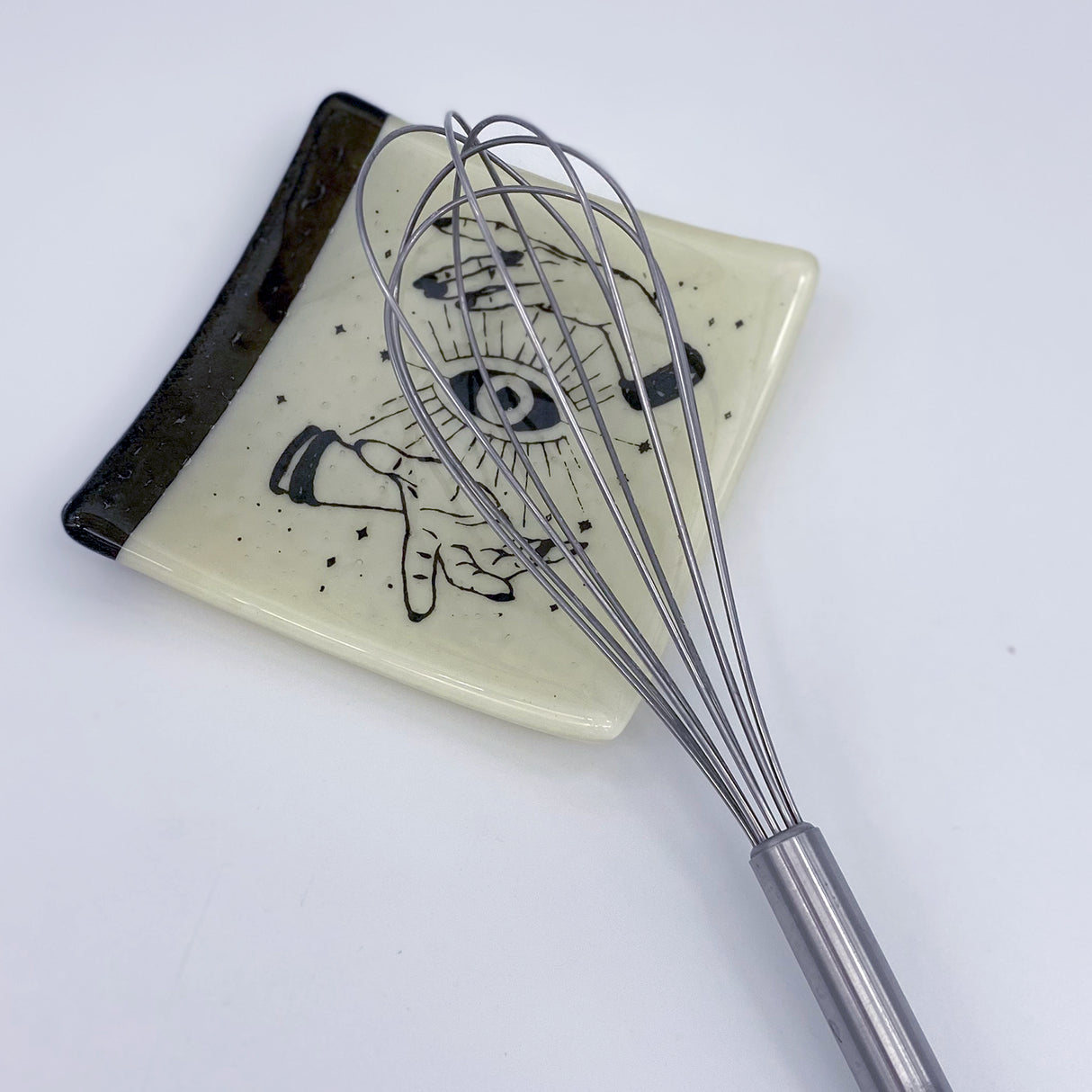 Evil Eye 4.5" Handmade Fused Glass Catch-all Dish