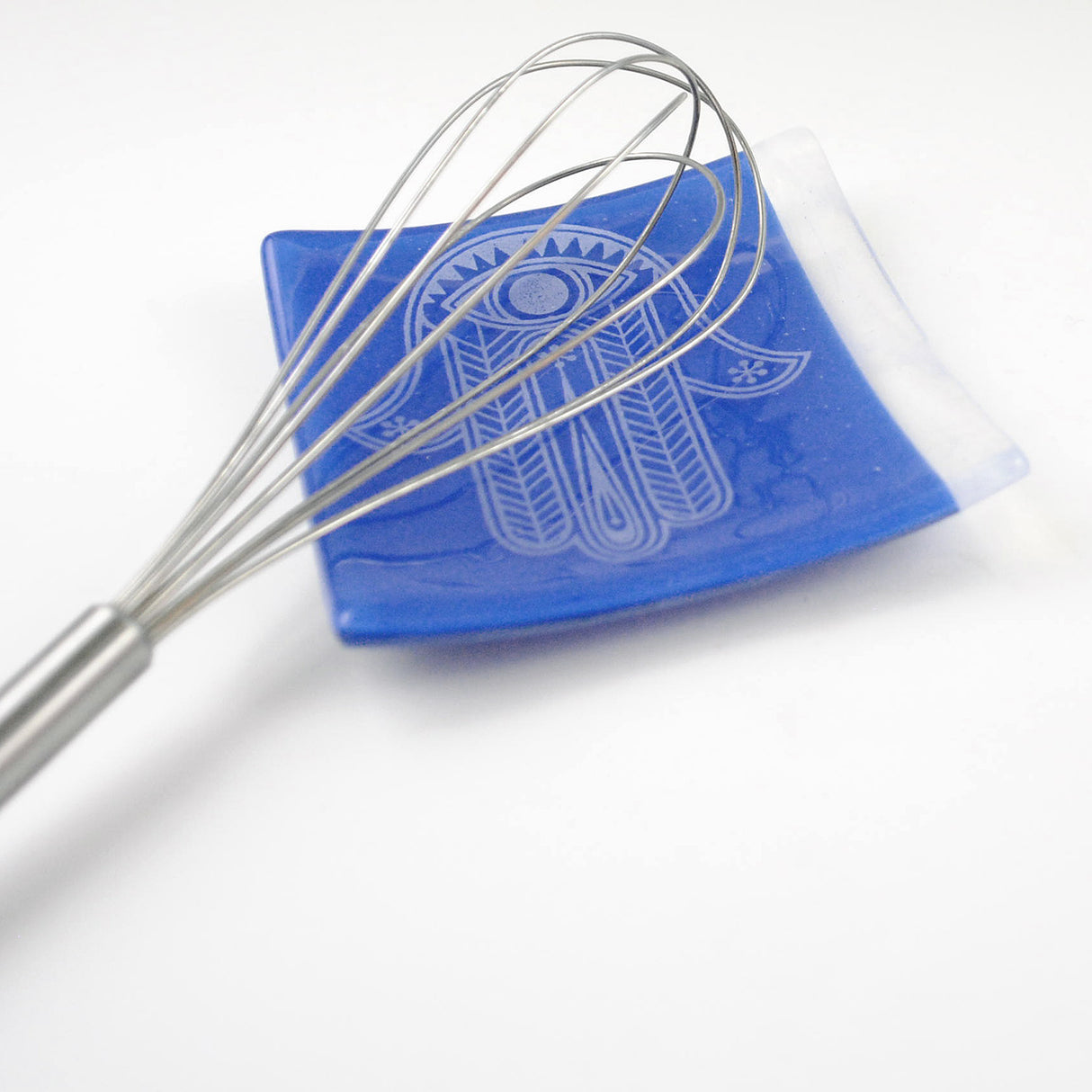 Hamsa 4.5" Handmade Fused Glass Catch-all Dish