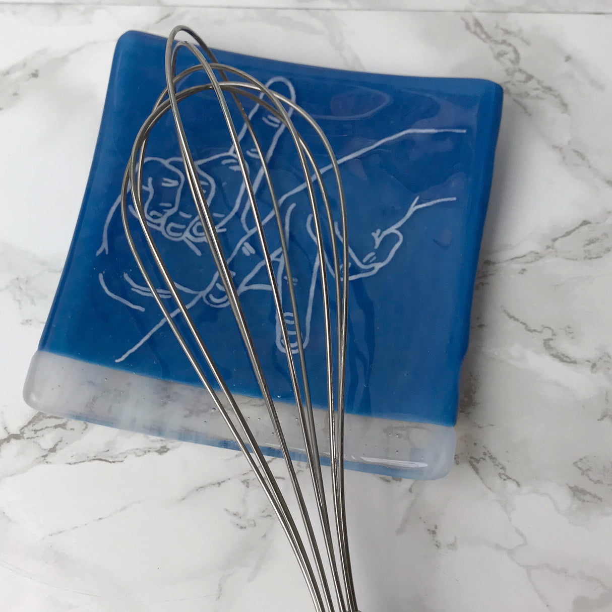 Los Angeles LA Hands 4.5" Handmade Fused Glass Catch-all Dish - made to order