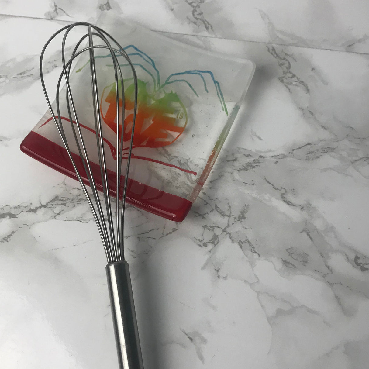 Love is Love 4.5" Handmade Fused Glass Catch-all Dish