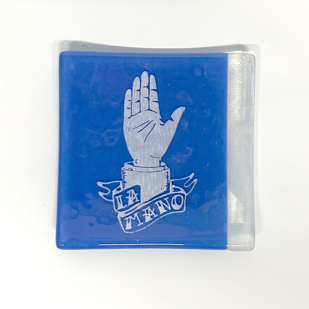 Mano Loteria 4.5" Handmade Fused Glass Catch-all Dish