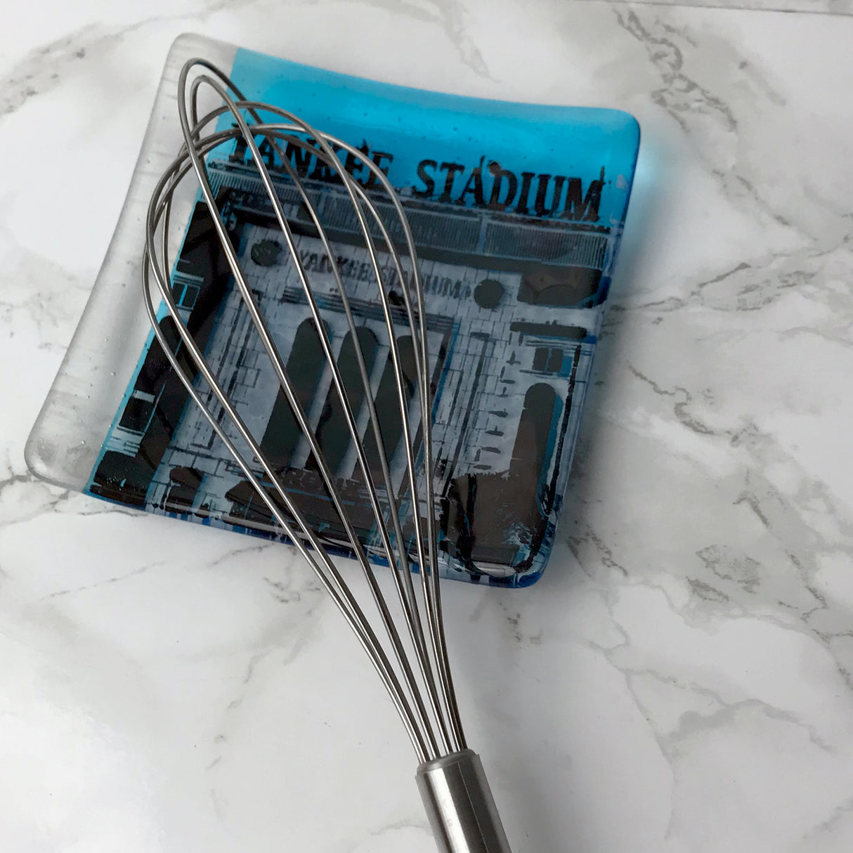 New York City Bronx Yankee Stadium 4.5" Handmade Fused Glass Catch-all Dish - made to order