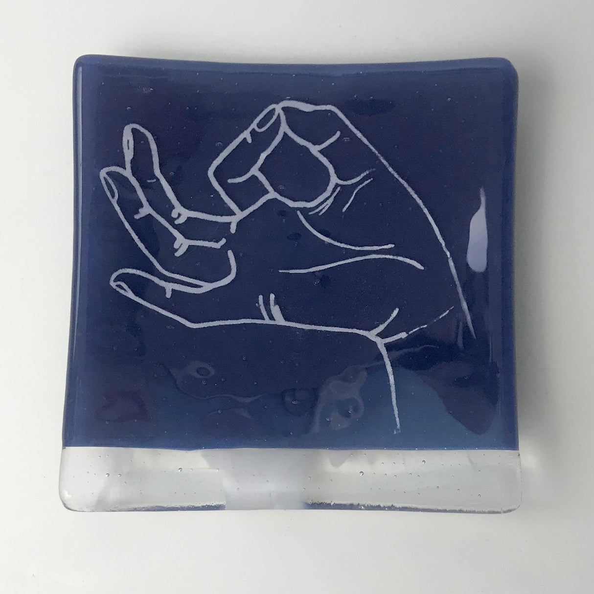 Om 4.5" Handmade Fused Glass Catch-all Dish