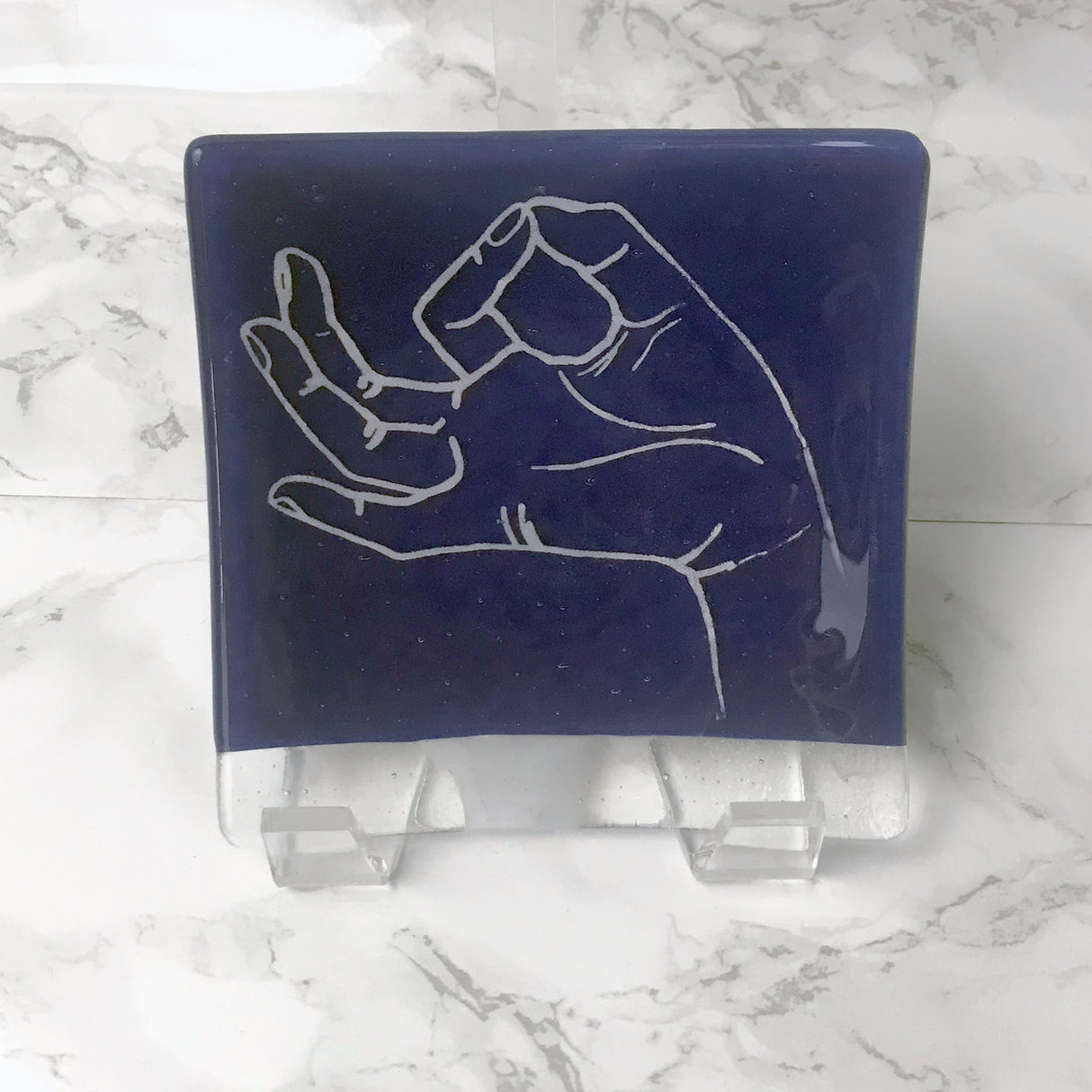 Om 4.5" Handmade Fused Glass Catch-all Dish