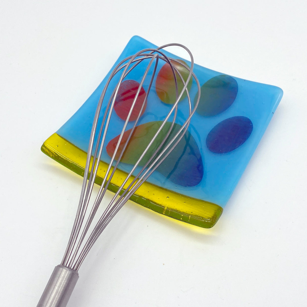 Pawprint 4.5" Handmade Fused Glass Catch-all Dish