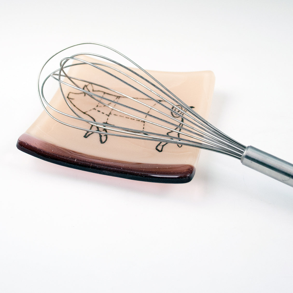 Pig 4.5" Handmade Fused Glass Catch-all Dish