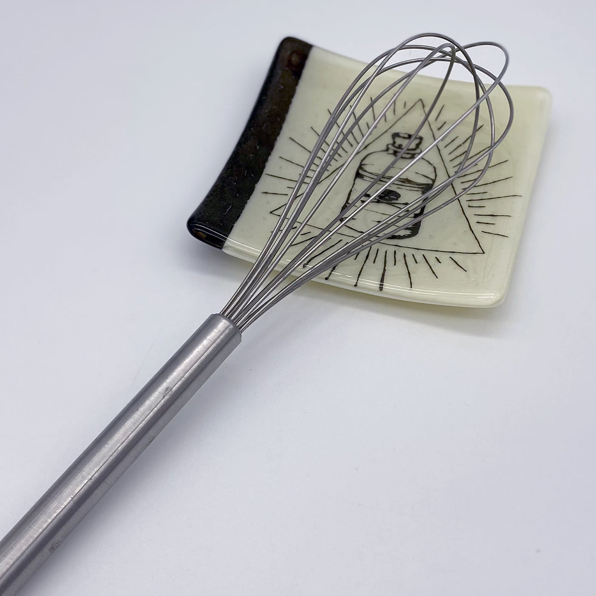 Potion Bottle 4.5" Handmade Fused Glass Catch-all Dish