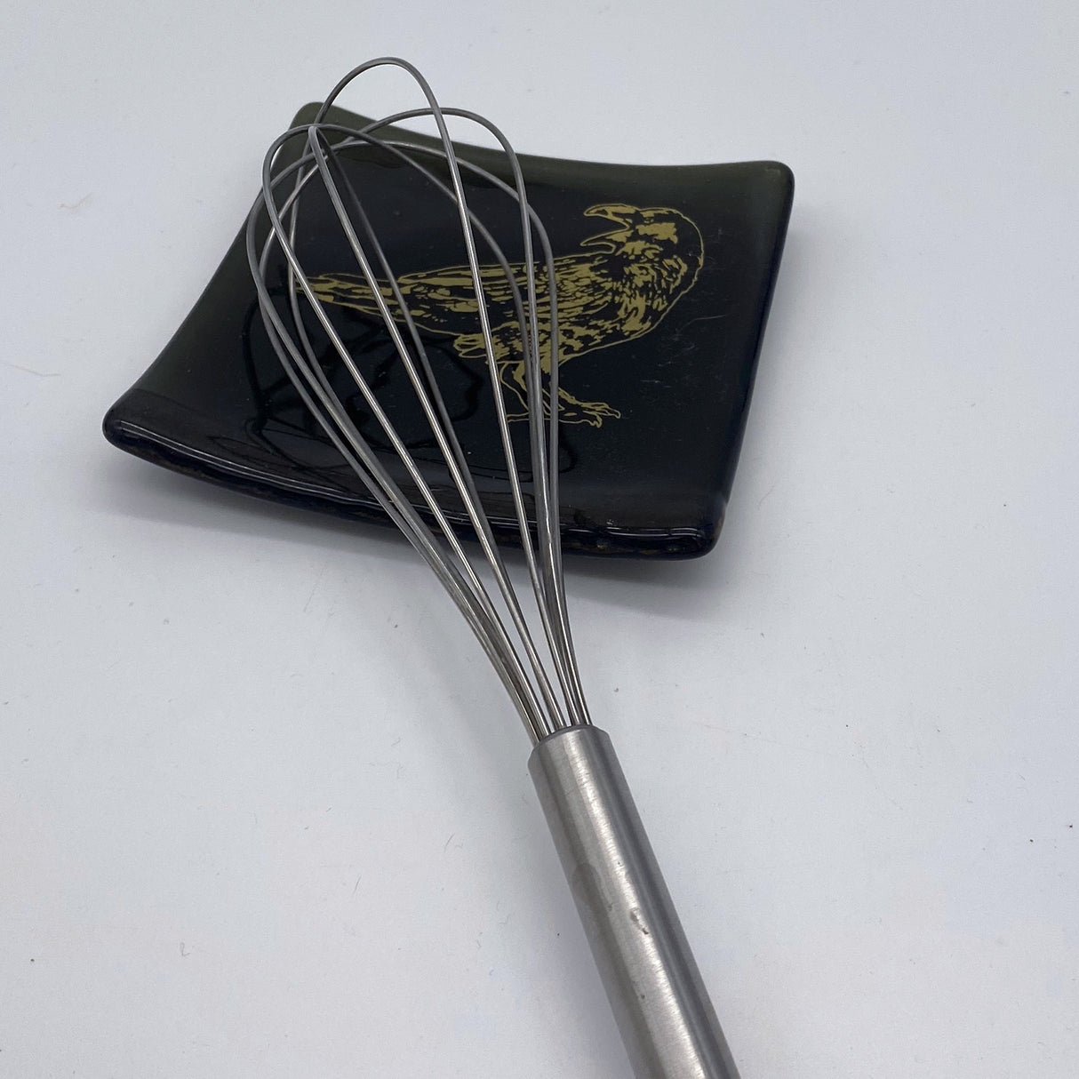 Raven 4.5" Handmade Fused Glass Catch-all Dish