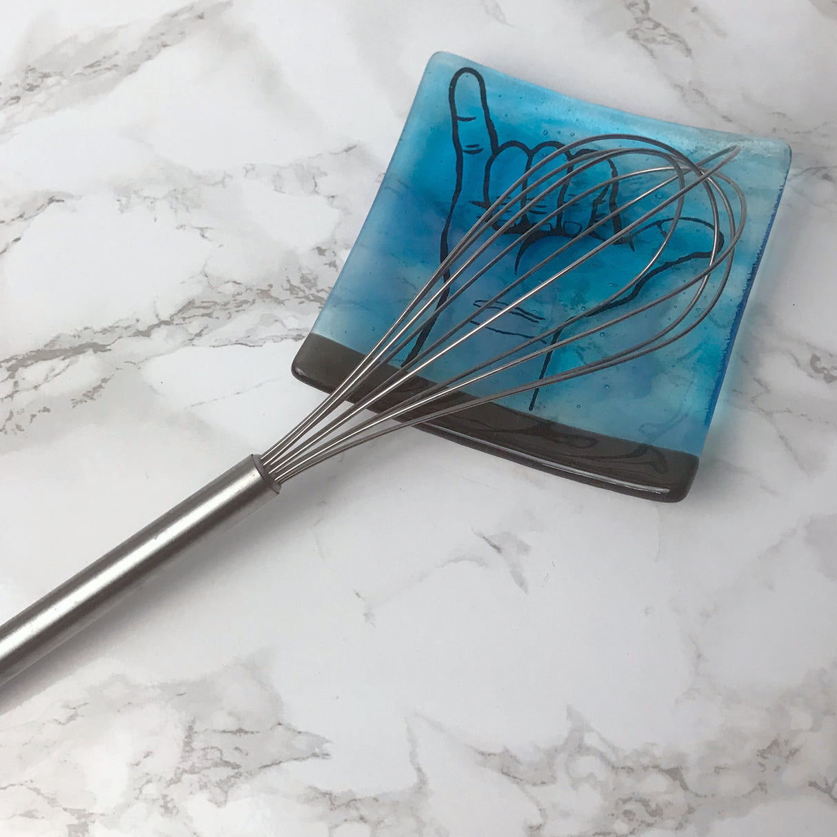 Shaka 4.5" Handmade Fused Glass Catch-all Dish