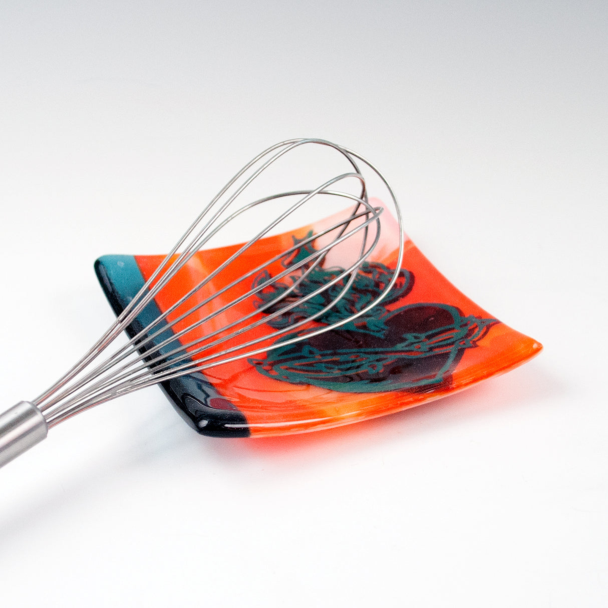 Sacred Heart 4.5" Handmade Fused Glass Catch-all Dish