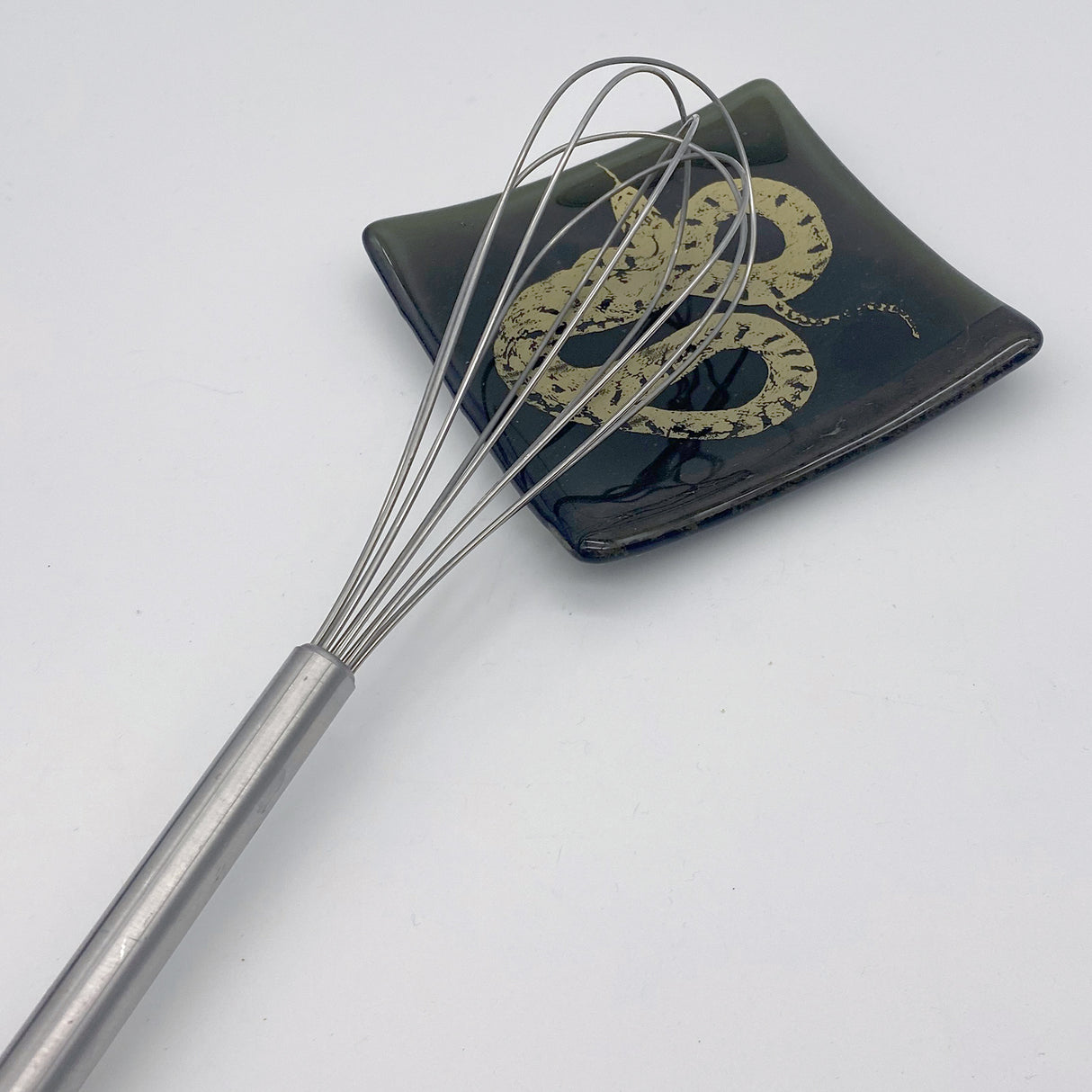 Snake 4.5" Handmade Fused Glass Catch-all Dish