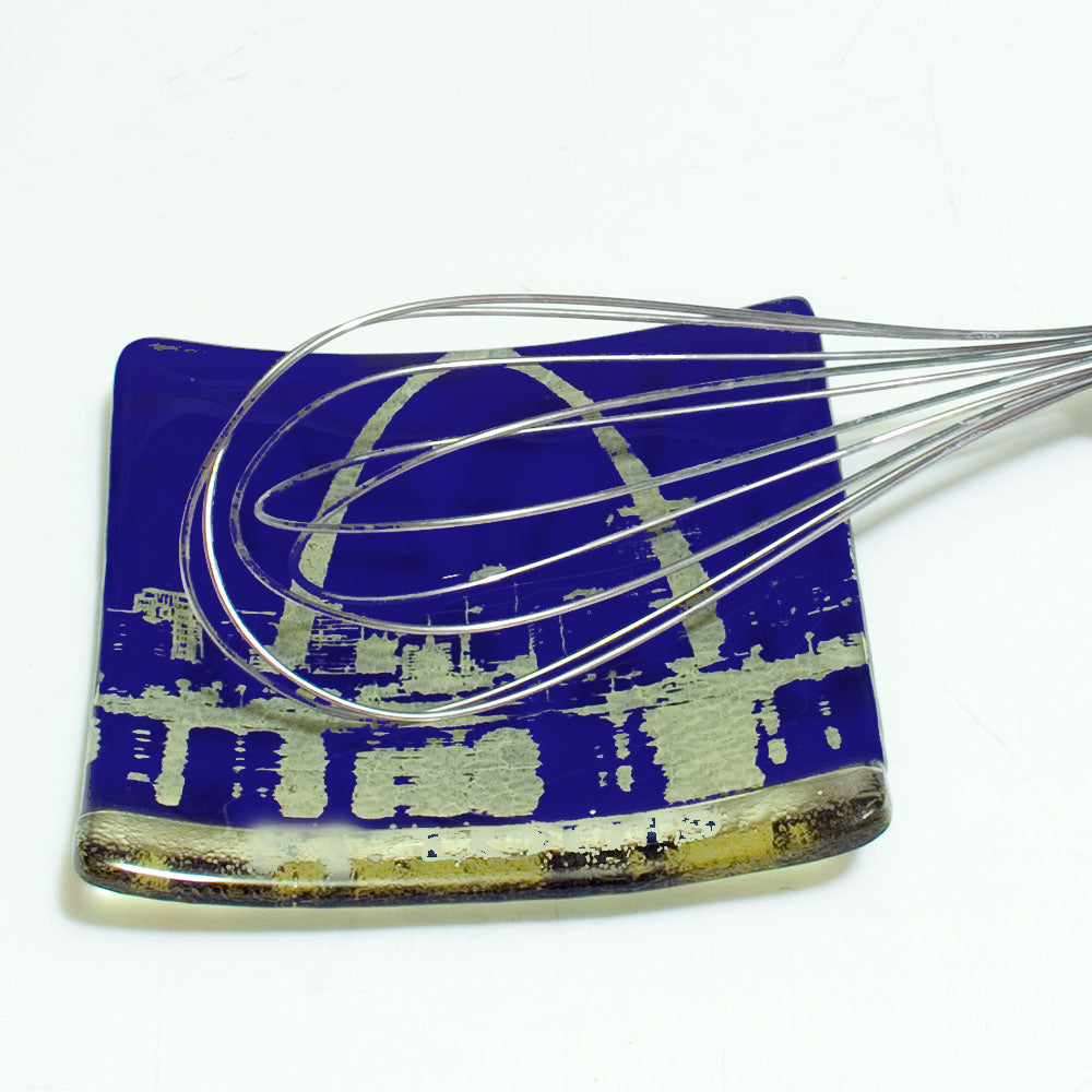 St. Louis Arch 4.5" Handmade Fused Glass Catch-all Dish