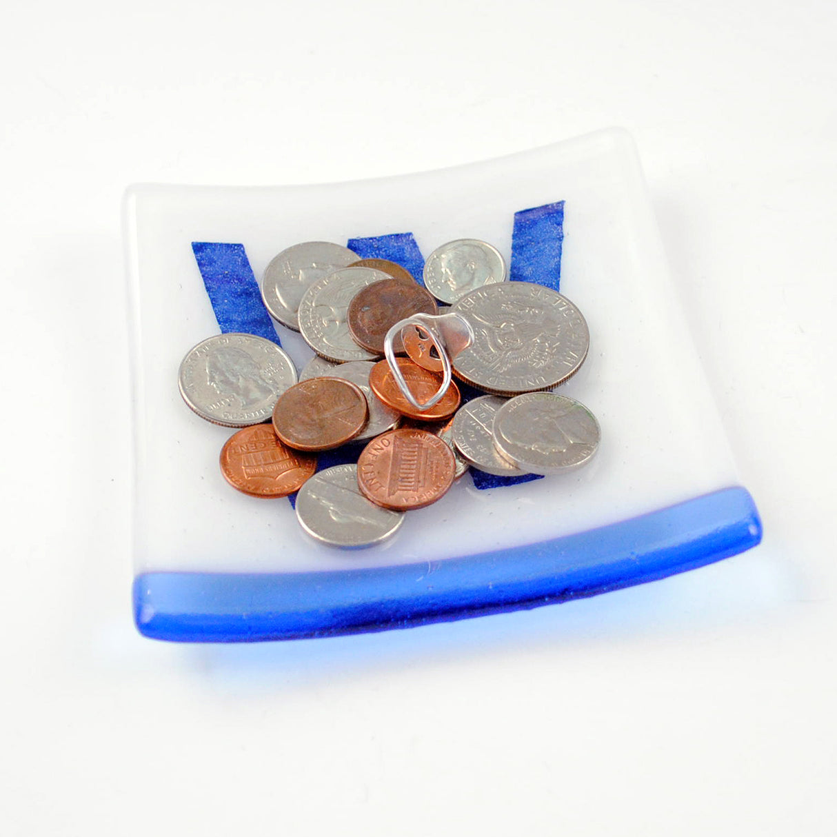 Chicago W F4.5" Handmade Fused Glass Catch-all Dish