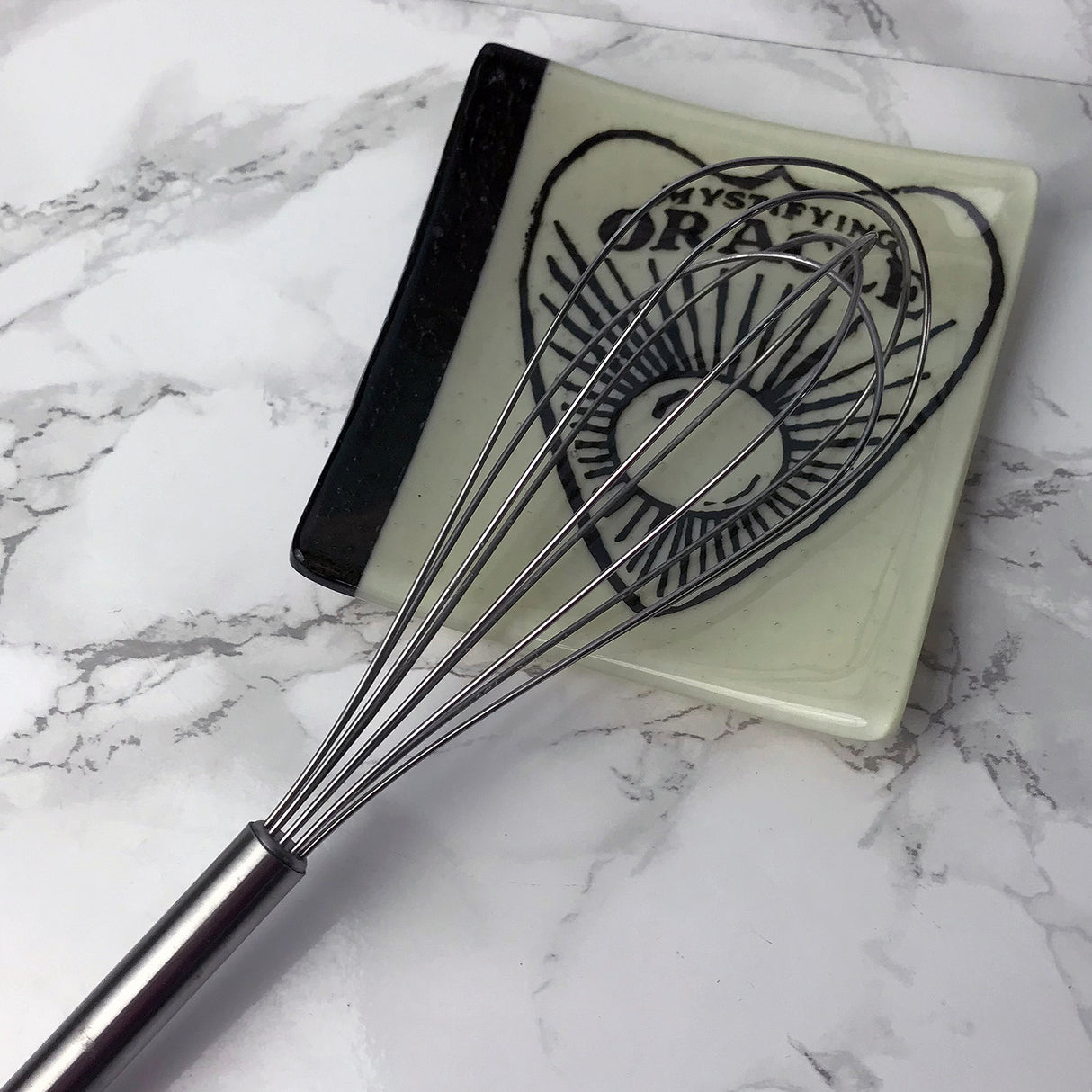 Ouija Planchette 4.5" Handmade Fused Glass Catch-all Dish