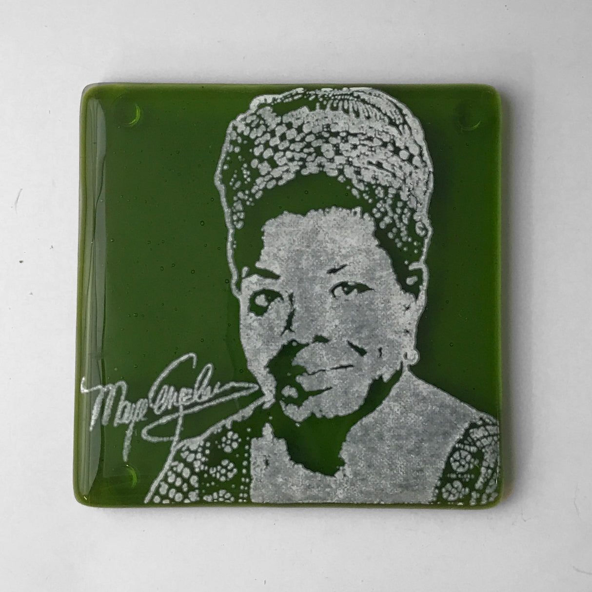 Maya Angelou Fused Glass 4" Single Coaster