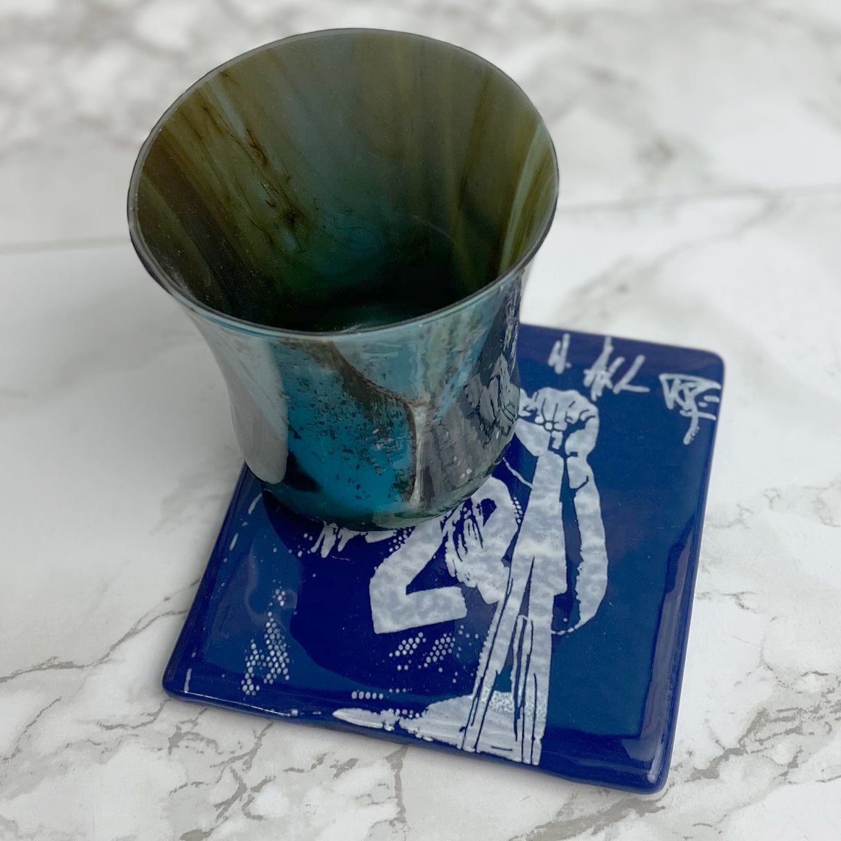 Axl Rose Fused Glass 4" Single Coaster