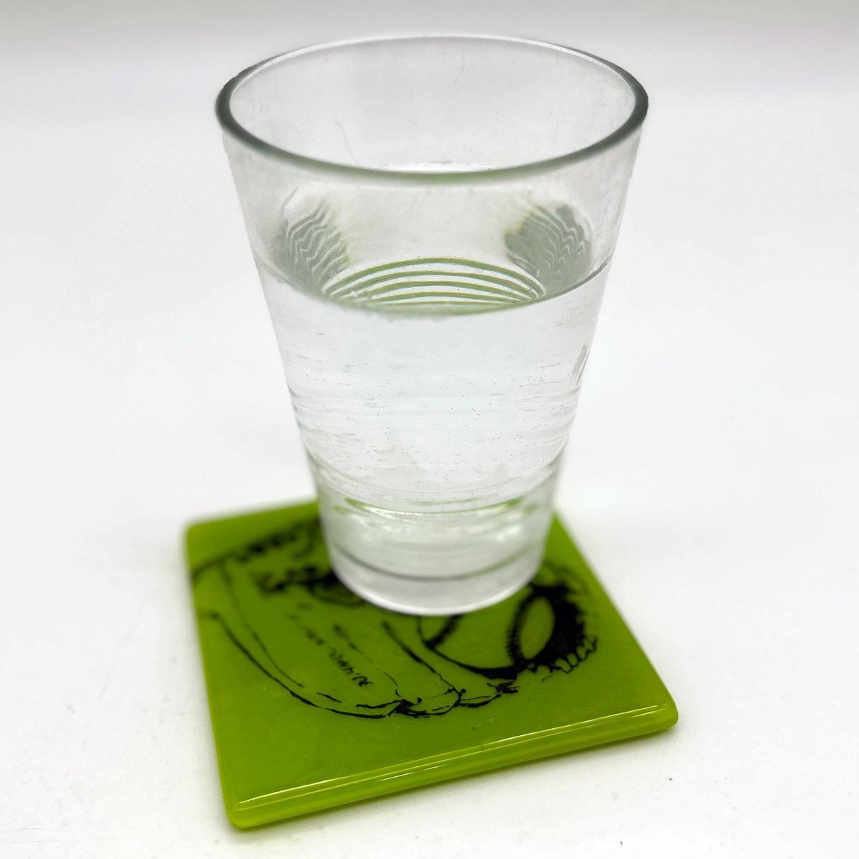 Baseball  Fused Glass 4" Single Coaster