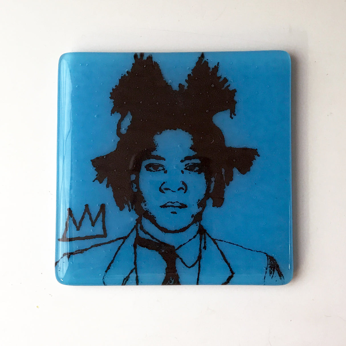 Jean-Michel Basquiat Fused Glass 4" Single Coaster