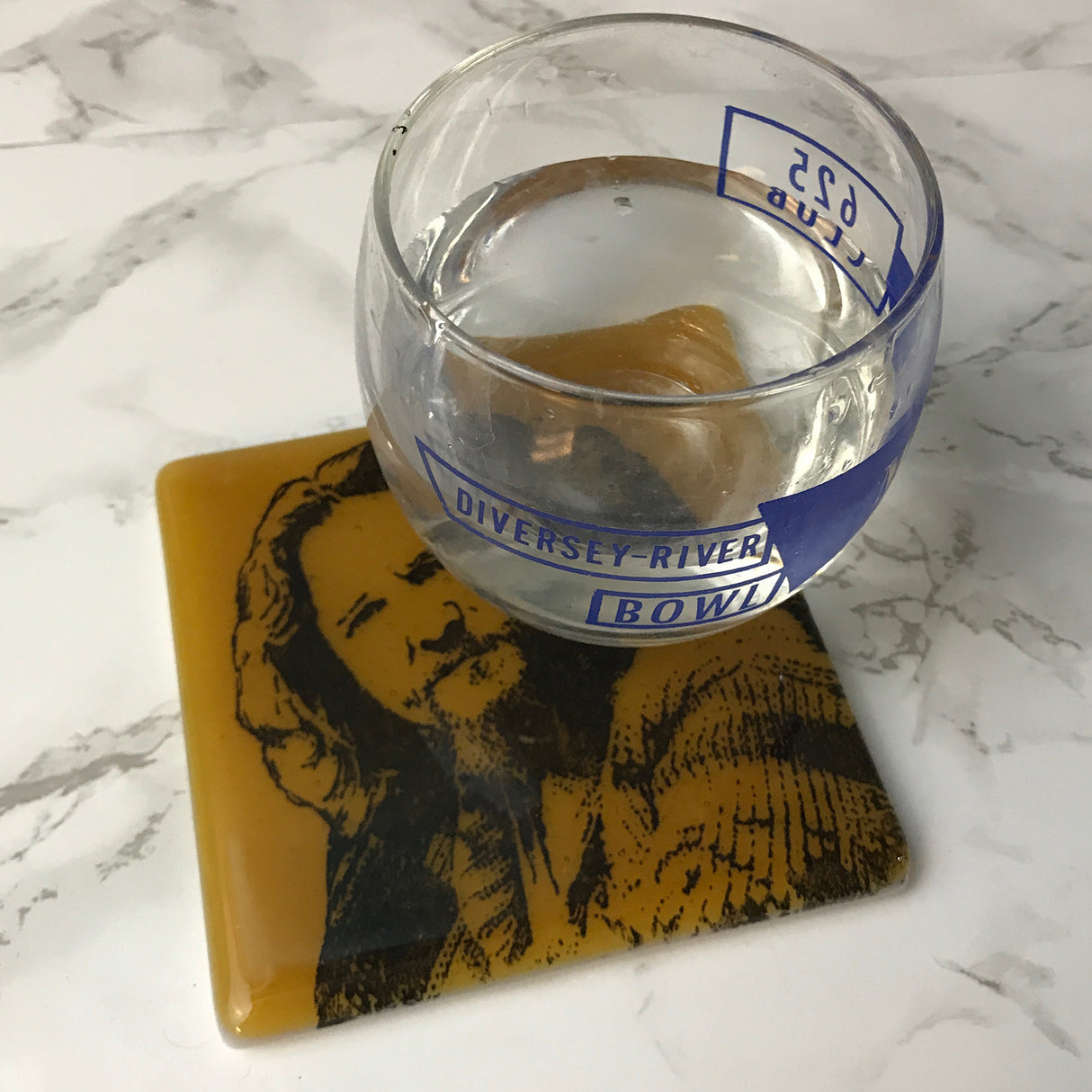 Jeff Bridges Dude Fused Glass 4" Single Coaster