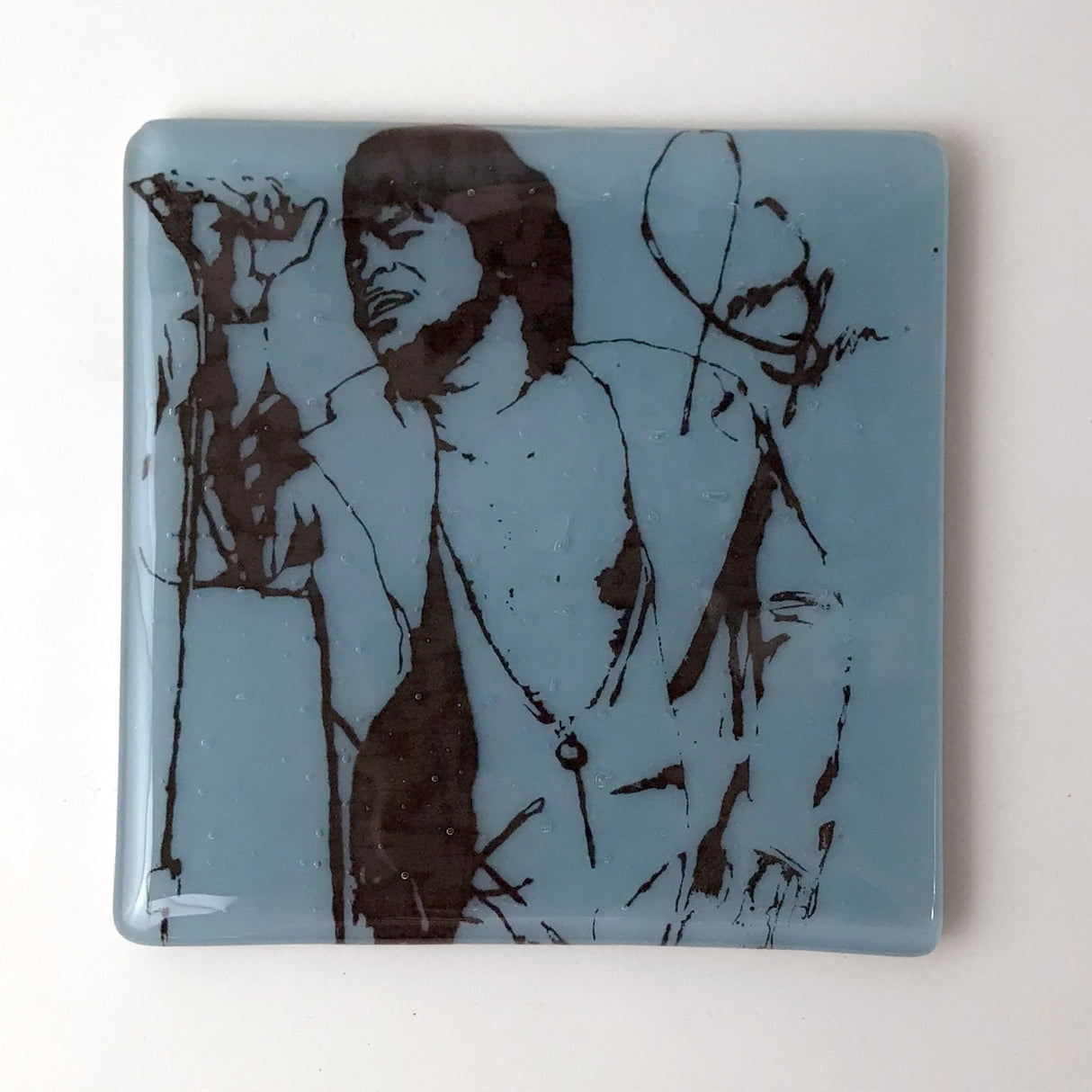 James Brown Fused Glass 4" Single Coaster