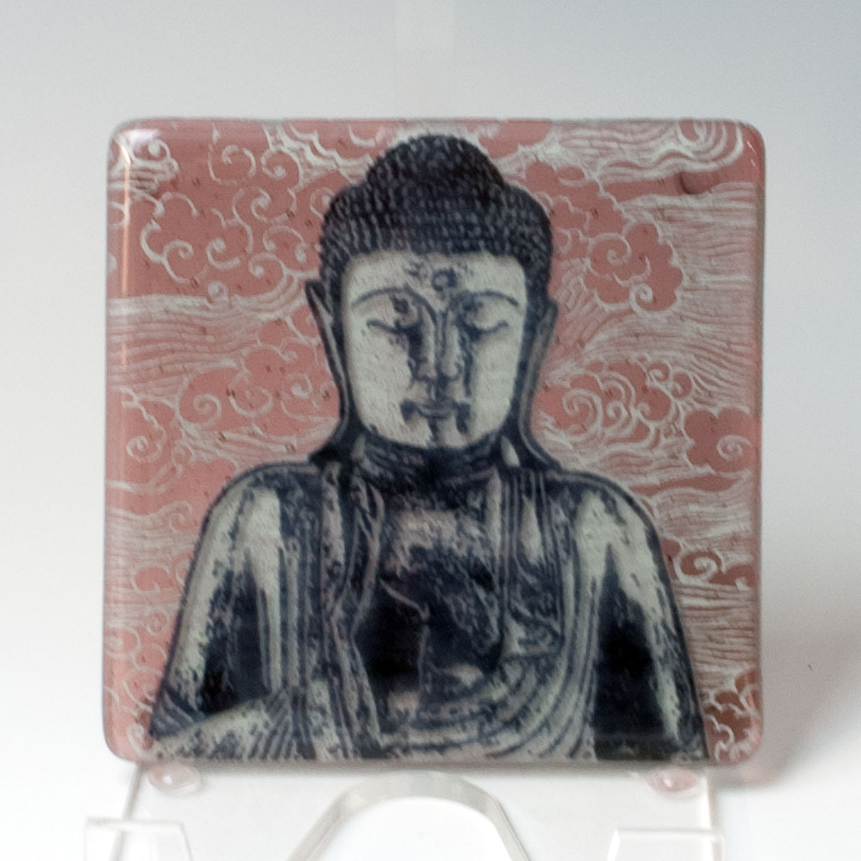 Buddha Fused Glass 4" Single Coaster