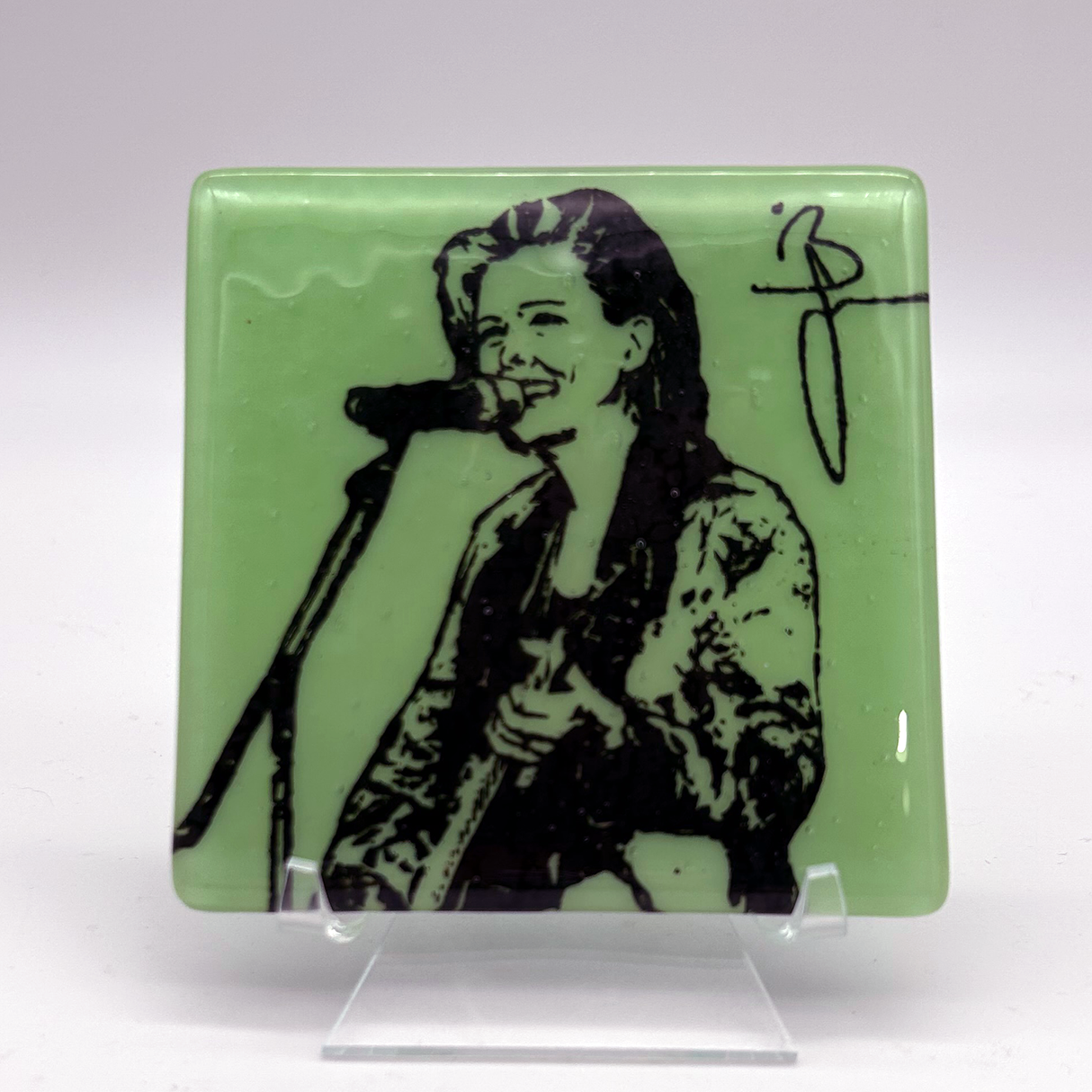 Brandi Carlile Fused Glass 4" Single Coaster