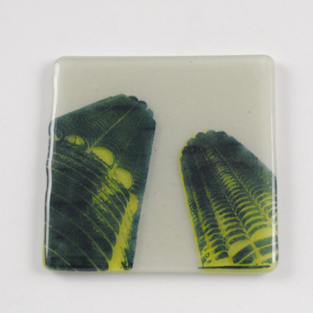 Chicago Marina City Fused Glass 4" Single Coaster
