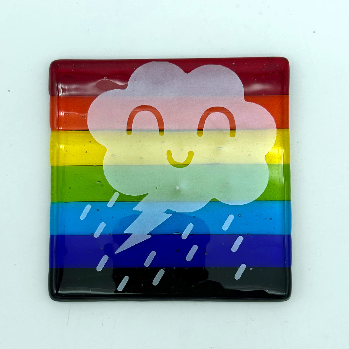 Celestial Fused Glass 4" Coaster 4-pack