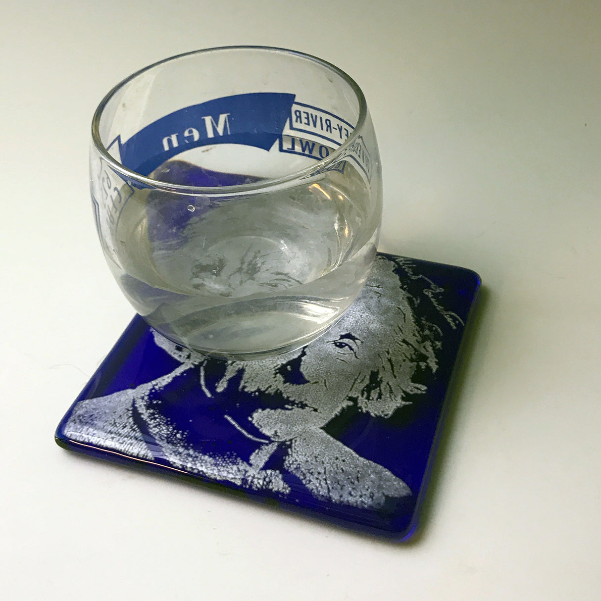 Albert Einstein Fused Glass 4" Single Coaster