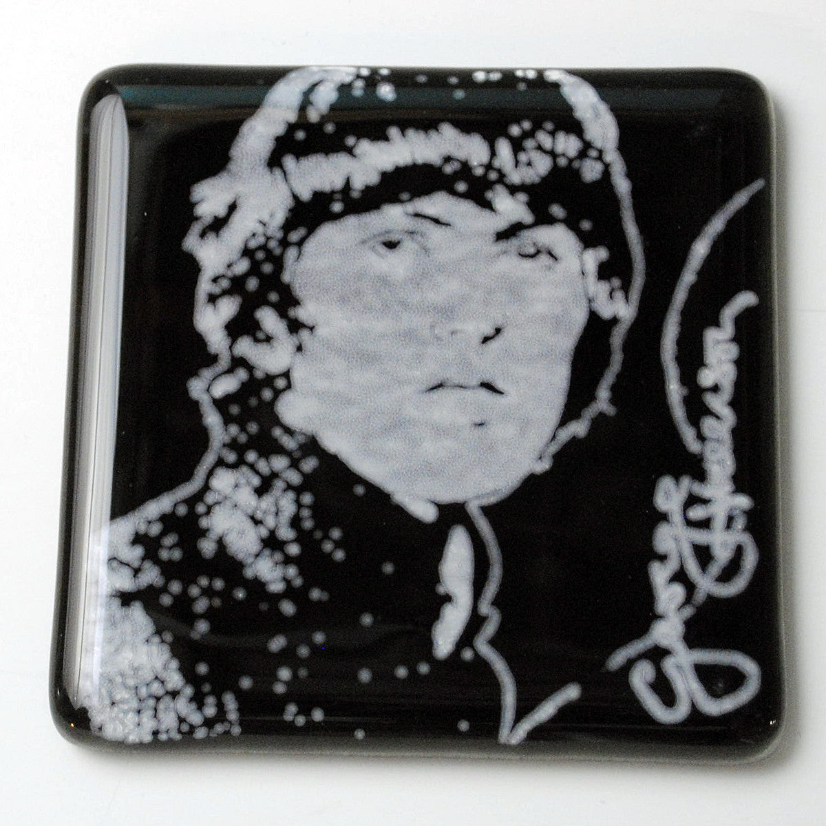 George Harrison Fused Glass 4" Single Coaster