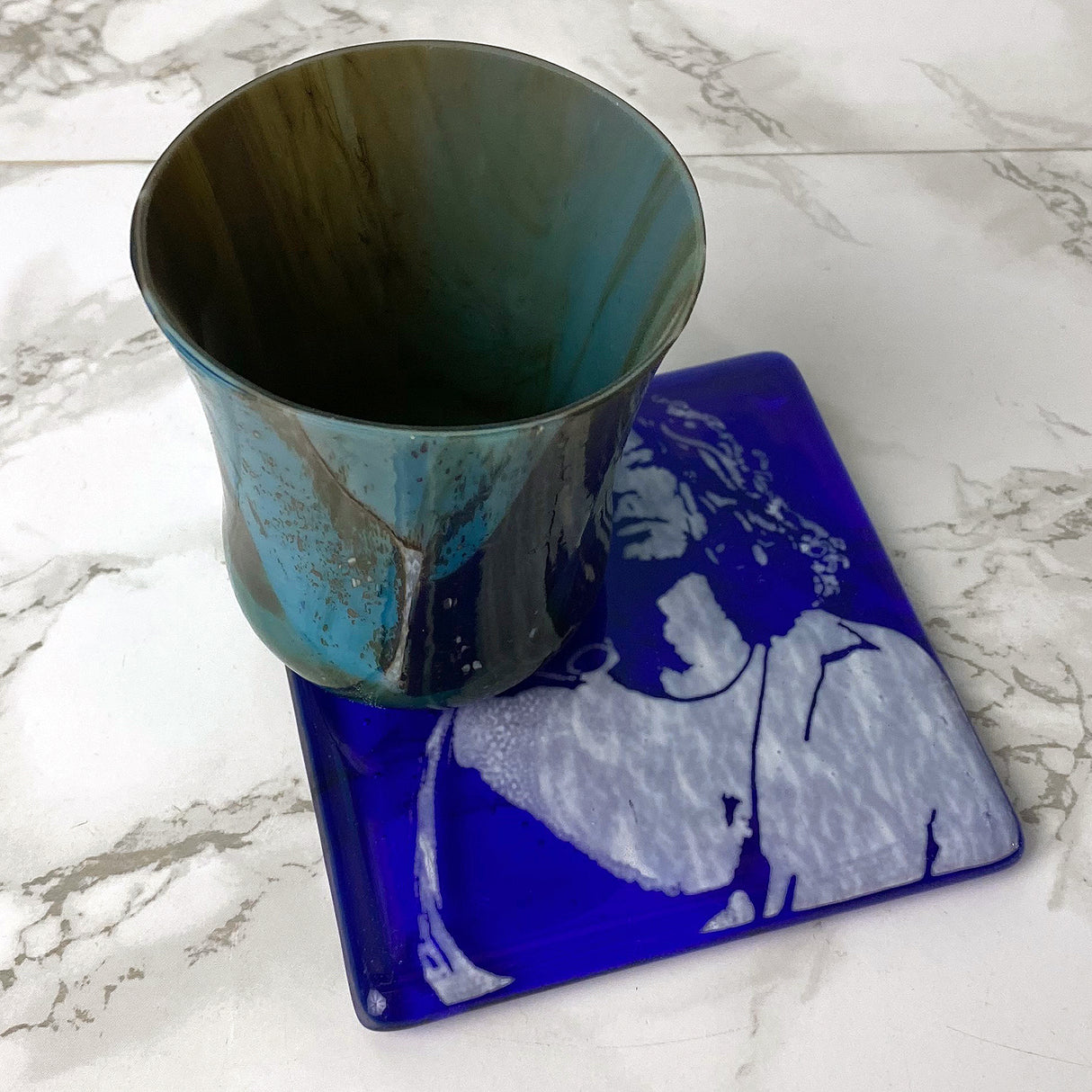 Michael Hutchense Fused Glass 4" Single Coaster