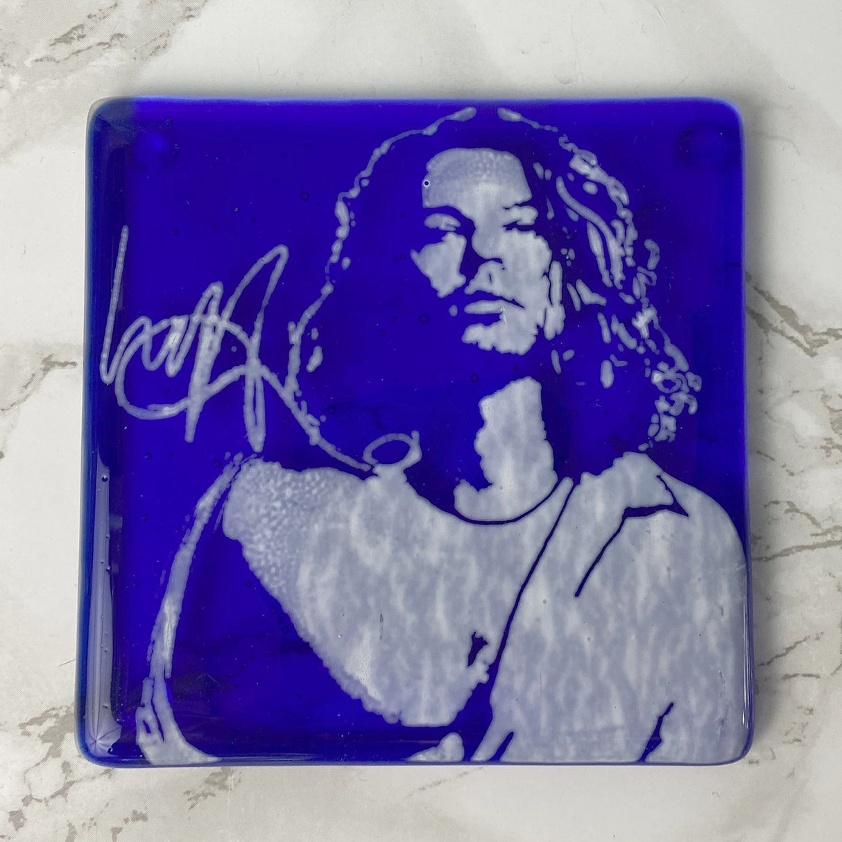 Michael Hutchense Fused Glass 4" Single Coaster