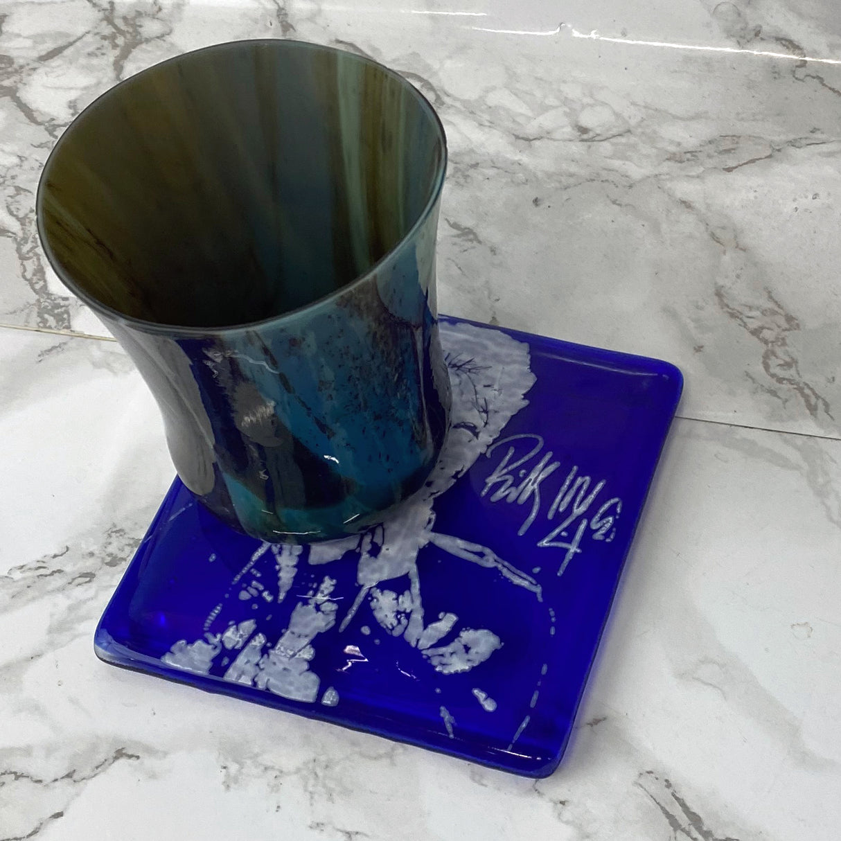 Billy Idol Fused Glass 4" Single Coaster