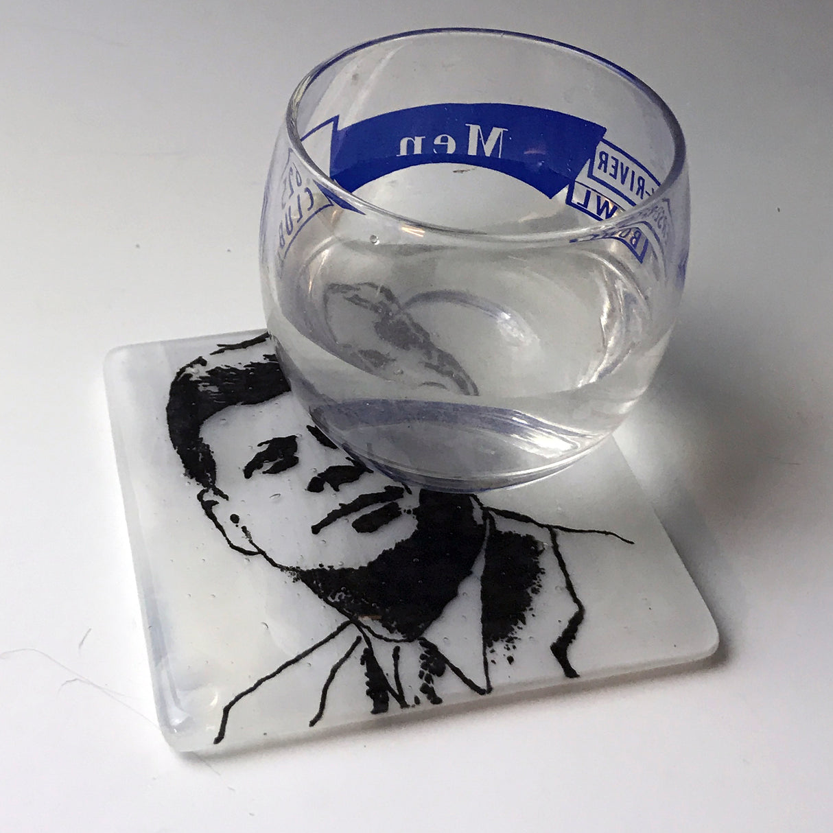John F. Kennedy Fused Glass 4" Single Coaster