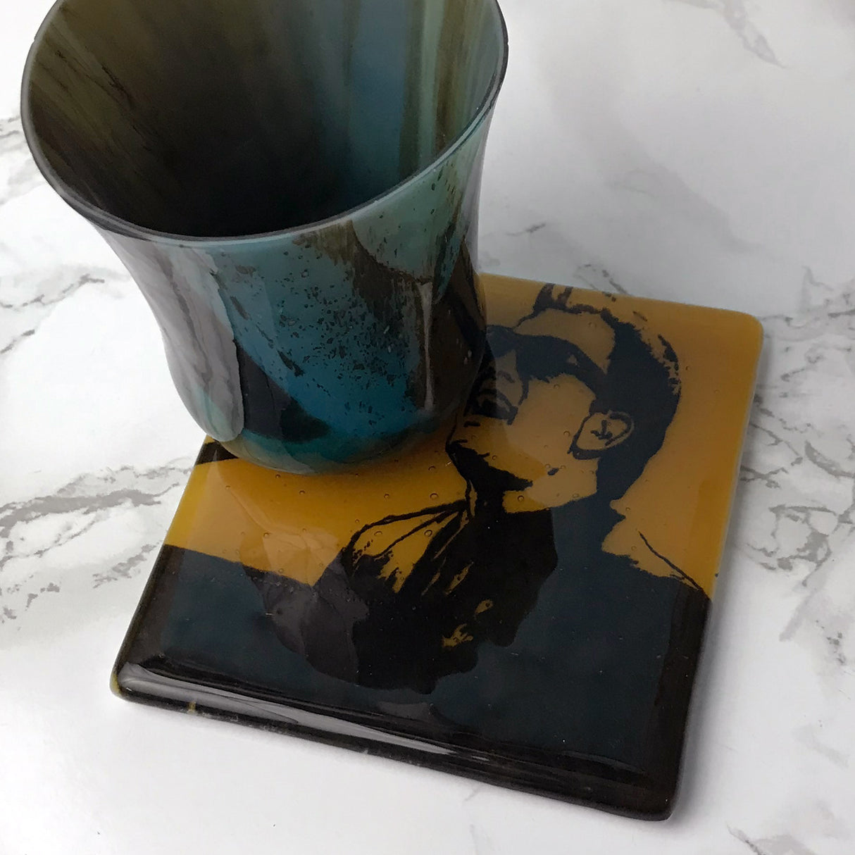 Billy Joel Fused Glass 4" Single Coaster