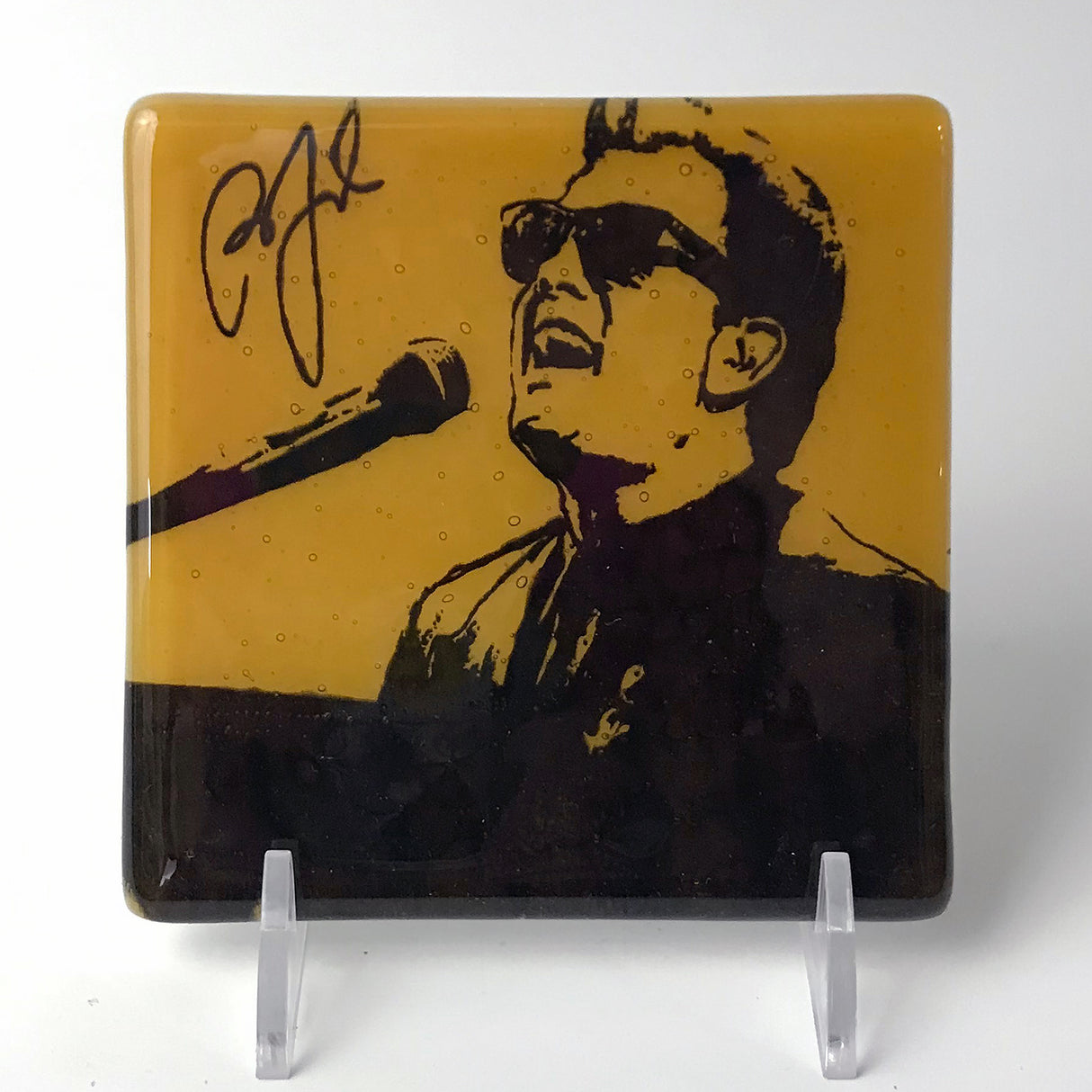 Billy Joel Fused Glass 4" Single Coaster