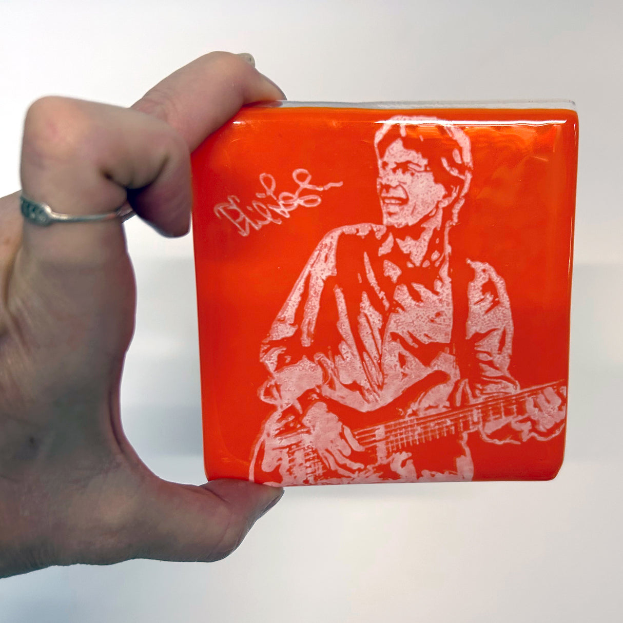 Phil Lesh Fused Glass 4" Single Coaster