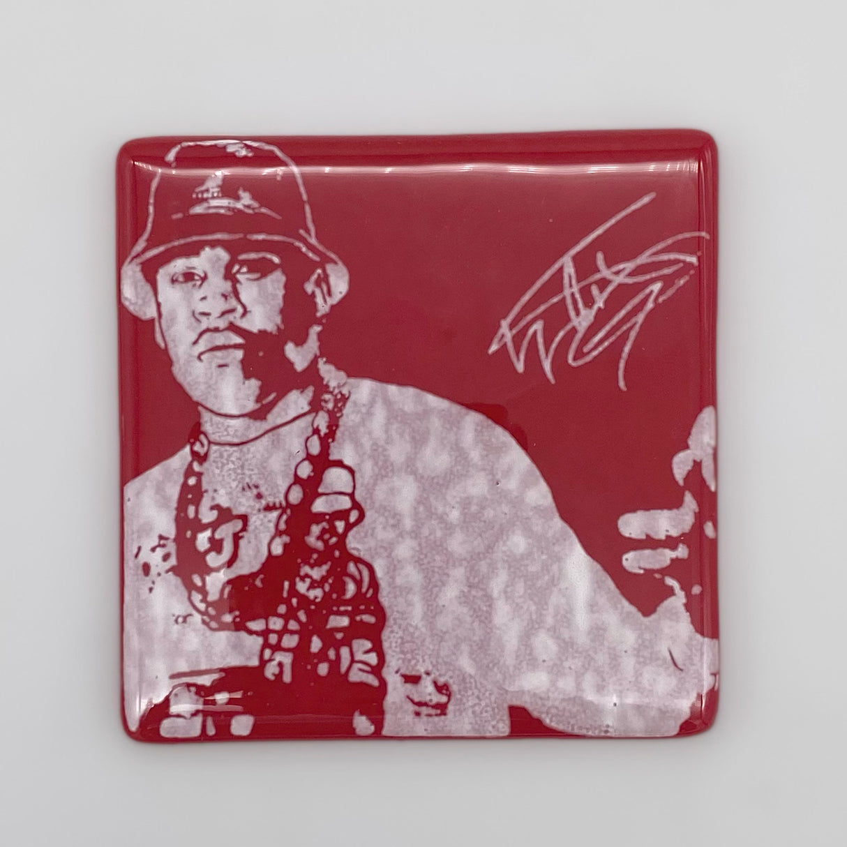 LL Cool J Fused Glass 4" Single Coaster